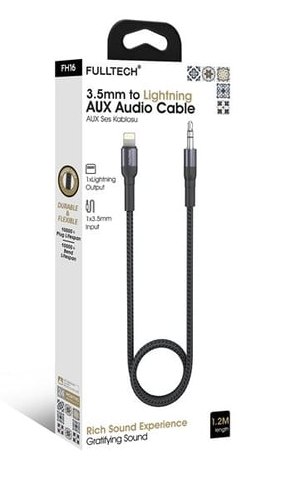 FULLTECH 3.5MM TO LIGHTNING AUX AUDIO KABLO