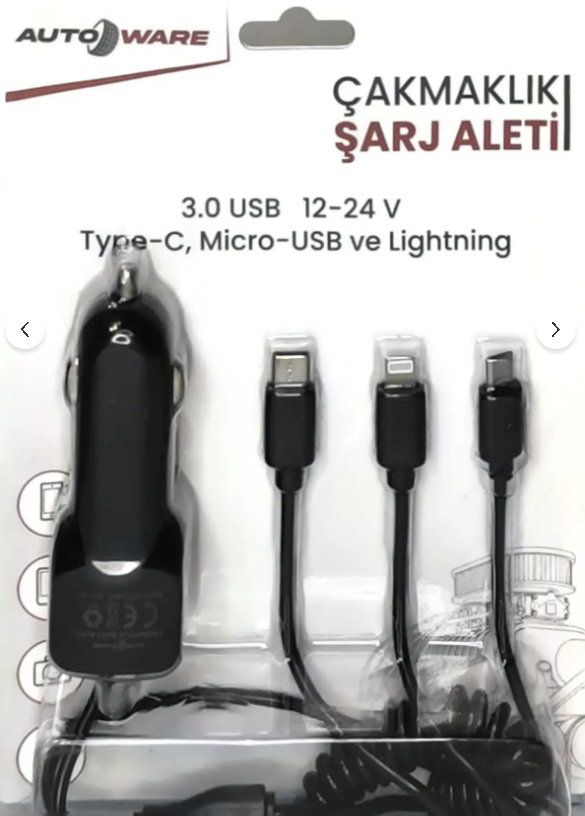 AUTOWARE ÇAKMAKLI ŞARJ ALETİ 