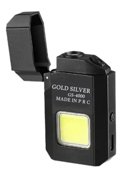 GOLDSILVER Şarj edilebilir rüzgar geçirmez elektrik çakmaklı fener