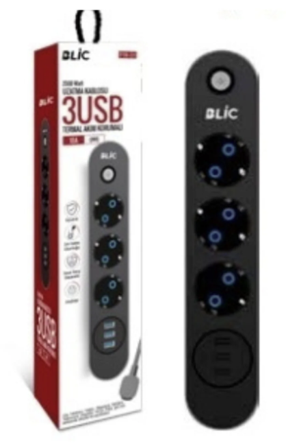 BLIC SRIP POWER FTR-01 TERMAL AKIMALI ÇOKLU PRİZ